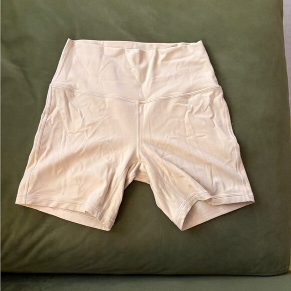 Lulu Cream Align Shorts - Picture 1 of 4